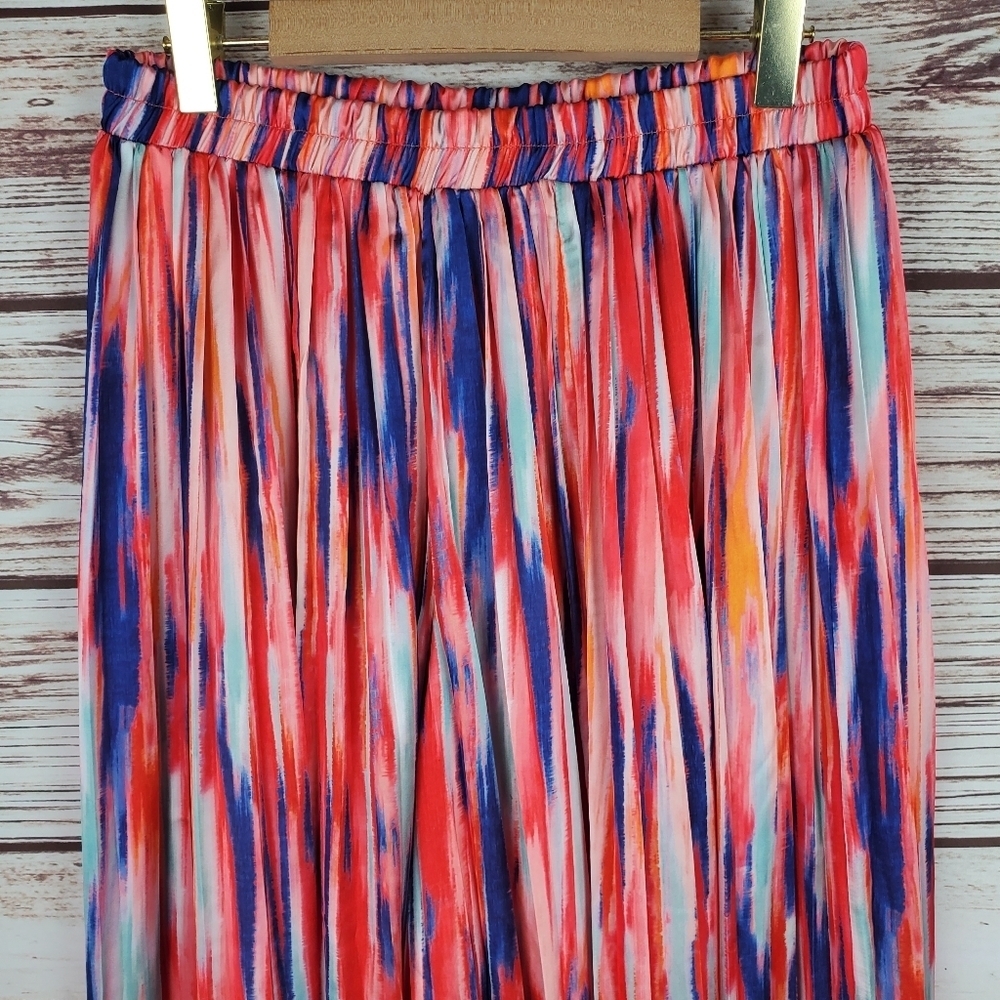 Molly Bracken Womens XS High Waist Pleated Wide Leg Palazzo Pants Pink Karen - Picture 3 of 12